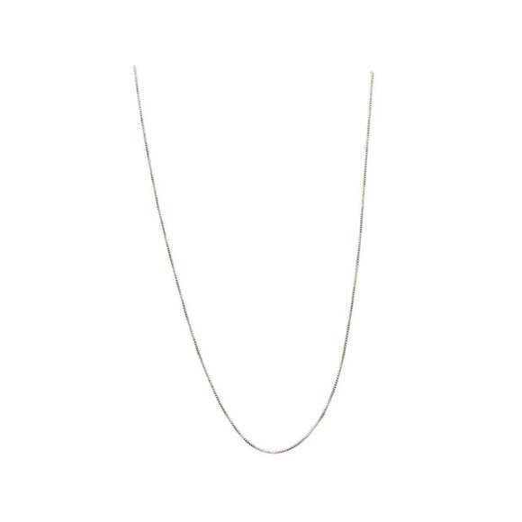 Sterling Silver 18" Box Chain Necklace 925 Italy Lightweight 2g Womens Jewelry - Picture 1 of 7